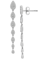 WRAPPED IN LOVE DIAMOND CLUSTER LINEAR DROP EARRINGS (1 CT. T.W.) IN 14K GOLD OR 14K WHITE GOLD, CREATED FOR MACY'S