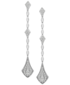 Wrapped In Love Diamond Linear Drop Earrings (1 Ct. T.w.) In 14k Gold Or 14k White Gold, Created For Macy's In White Gold