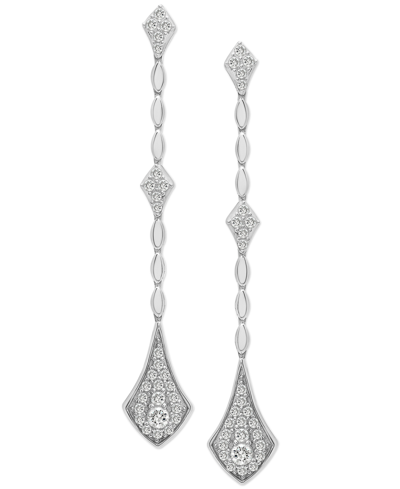 Wrapped In Love Diamond Linear Drop Earrings (1 Ct. T.w.) In 14k Gold Or 14k White Gold, Created For Macy's