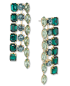 INC INTERNATIONAL CONCEPTS MIXED-METAL CRYSTAL LINEAR EARRINGS, CREATED FOR MACY'S