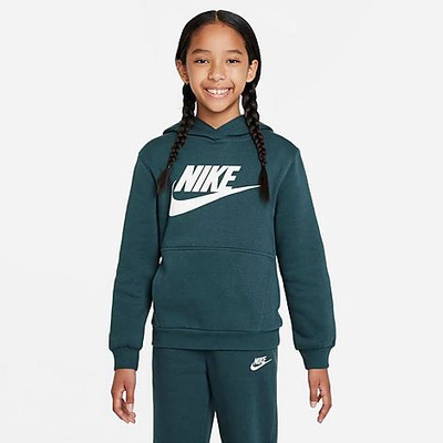 Nike Big Kids' Sportswear Club Fleece Pullover Hoodie In Deep Jungle