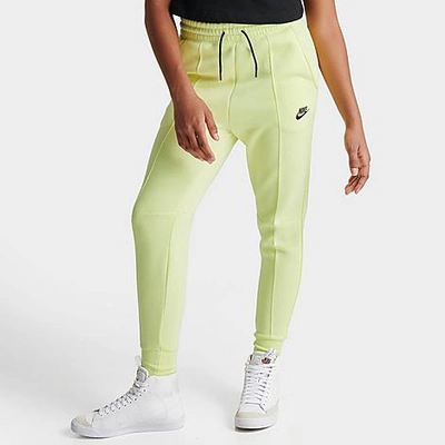 Nike Kids'  Girls' Sportswear Tech Fleece Jogger Pants In Luminous Green/black/black