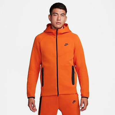 Nike Tech Fleece Windrunner Zip Hoodie In Orange