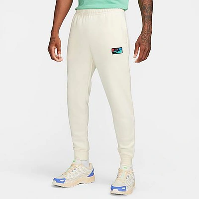 Nike Men's Club Fleece Logo Patch Jogger Pants In Coconut Milk/coconut Milk