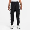 Nike Men's Air Retro Fleece Cargo Pants In Black/anthracite