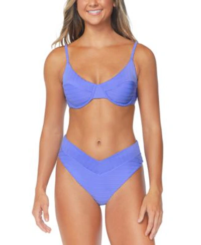 Raisins Juniors Vibra Underwire Bikini Top Selina V Waist Bikini Bottoms In Blue