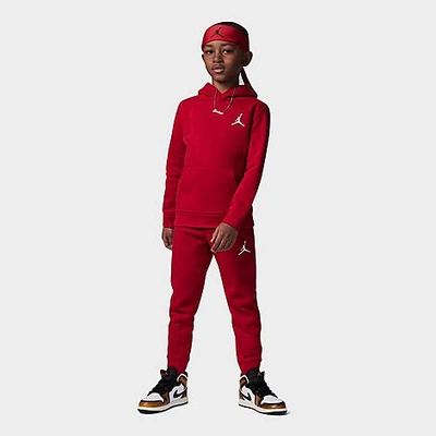 Nike Jordan Little Kids' Mj Essentials Fleece Hoodie And Jogger Pants Set In Gym Red