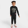 Nike Babies' Jordan Kids' Toddler Jordan Jersey Hoodie And Jogger Pants Set In Black/gold
