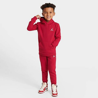 Nike Babies' Jordan Kids' Toddler Jordan Mj Essentials Fleece Hoodie And Jogger Pants Set In Gym Red