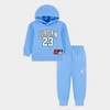 Nike Babies' Jordan Infant Jersey Pack Hoodie And Jogger Pants Set In Light Blue