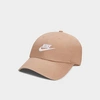 Nike Club Unstructured Futura Wash Strapback Hat In Khaki/white