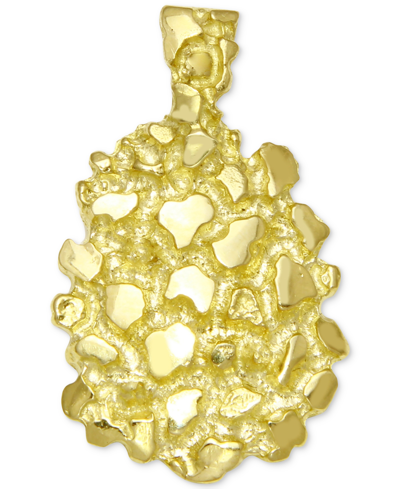 Macy's Men's Polished Nugget-style Pendant In 10k Gold