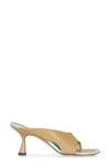 Wandler Julio Bicolor Lambskin Asymmetrical Sandals In Root Mix