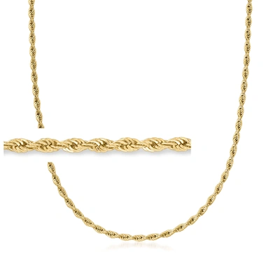 Ross-simons 3mm Men's 18kt Gold Over Sterling Rope-chain Necklace