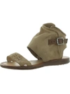 Miz Mooz Forge Womens Leather Studded Gladiator Sandals In Green