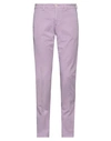 Manuel Ritz Man Pants Lilac Size 30 Cotton, Elastane In Purple