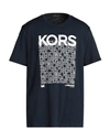 Michael Kors Mens Man T-shirt Navy Blue Size Xl Cotton