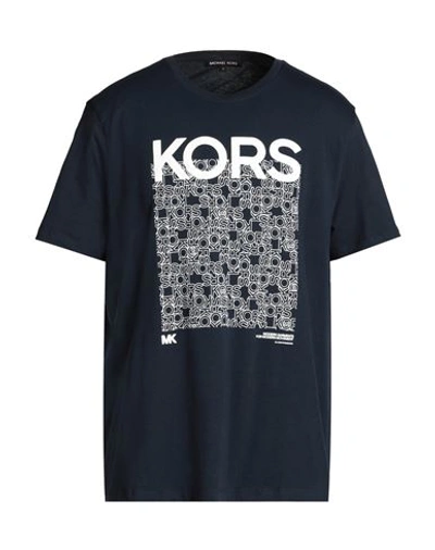 Michael Kors Mens Man T-shirt Navy Blue Size Xl Cotton