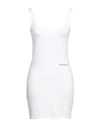Hinnominate Woman Mini Dress White Size S Cotton, Elastane