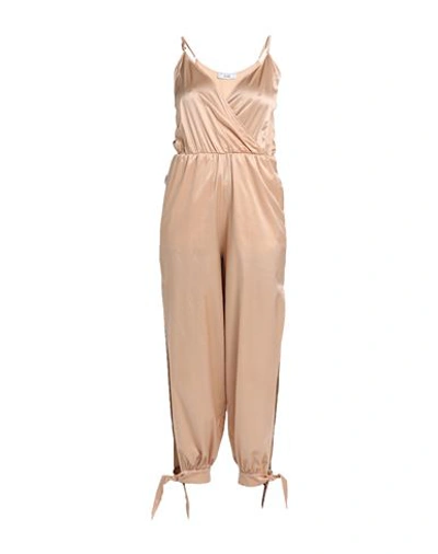 Jijil Woman Jumpsuit Sand Size 6 Cotton, Silk, Elastane In Beige