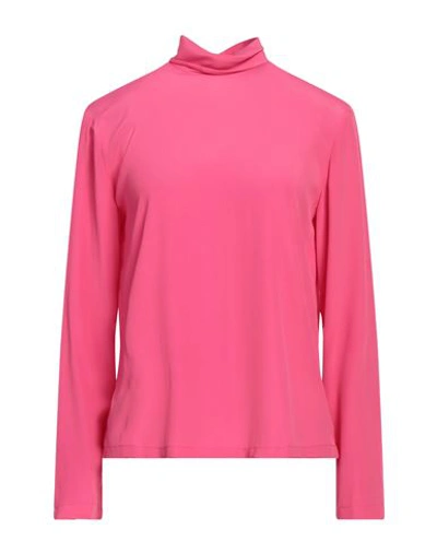 Pinko Woman Top Fuchsia Size 4 Acetate, Silk