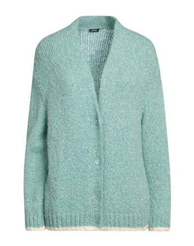 Aspesi Woman Cardigan Light Green Size 2 Polyester, Alpaca Wool, Cotton, Polyamide