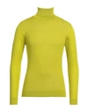 Brian Dales Man Turtleneck Acid Green Size Xxl Wool, Acrylic