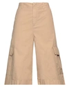 CIRCUS HOTEL CIRCUS HOTEL WOMAN CROPPED PANTS SAND SIZE 6 COTTON
