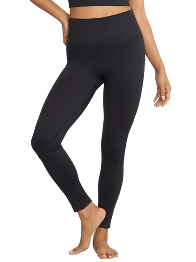 Body Up Seamless Rib Leggings In Black