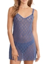 B.tempt'd By Wacoal Lace Kiss Chemise In Indigo Blue