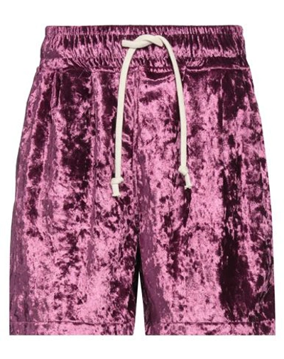 Luxury Lab Milano Man Shorts & Bermuda Shorts Mauve Size Xs Polyester, Elastane In Purple