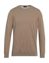 Drumohr Man Sweater Camel Size 40 Cotton In Beige