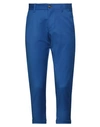 Imperial Man Pants Bright Blue Size 36 Polyester, Viscose, Elastane