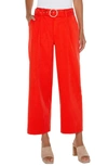 LIVERPOOL LOS ANGELES BELTED WIDE LEG ANKLE PANTS