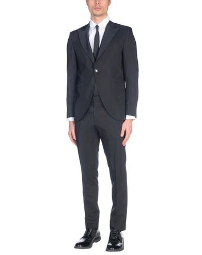 Andrea Versali Man Suit Black Size 44 Viscose, Wool