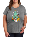 Air Waves Plus Size Disney Tree Graphic T-shirt In Gray