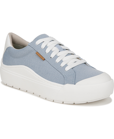 Dr. Scholl's Women's Time Off Platform Sneakers In Blue Fabric