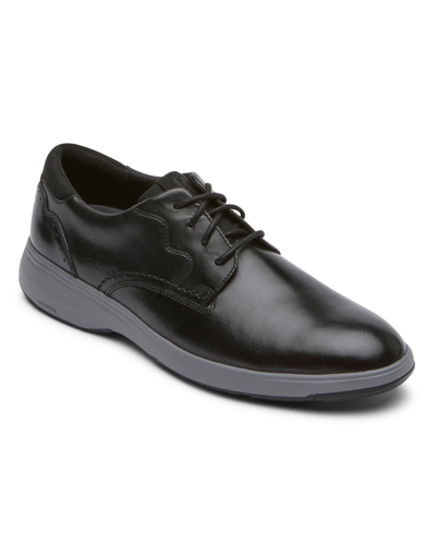 Rockport Noah Plain Toe Mens No Material Tag Faux Leather Derby Shoes In Black
