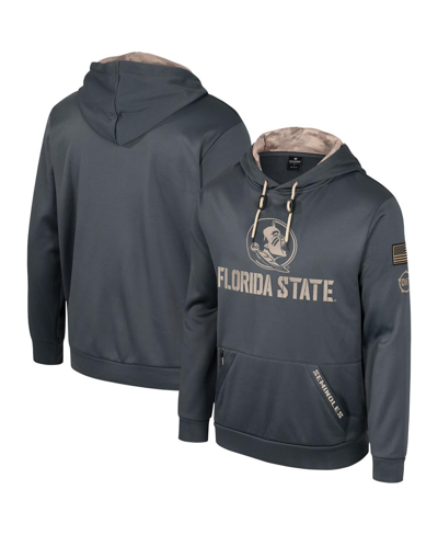 Colosseum Men's  Charcoal Florida State Seminoles Oht Military-inspired Appreciation Pullover Hoodie