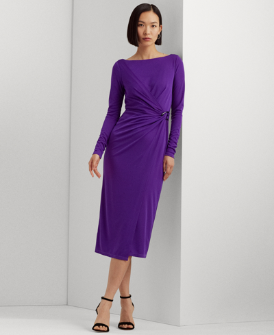 Lauren Ralph Lauren Women's Gathered Sheath Dress In Purple Agate