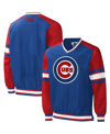 Starter Men's  Royal Chicago Cubs Yardline V-neck Pullover Windbreaker In Royal