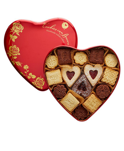 Cookies Con Amore Assorted Gourmet Italian Cookies Red Heart Tin In No Color