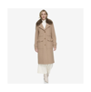 Andrew Marc Faux Fur Collar Wool Blend Coat In Camel