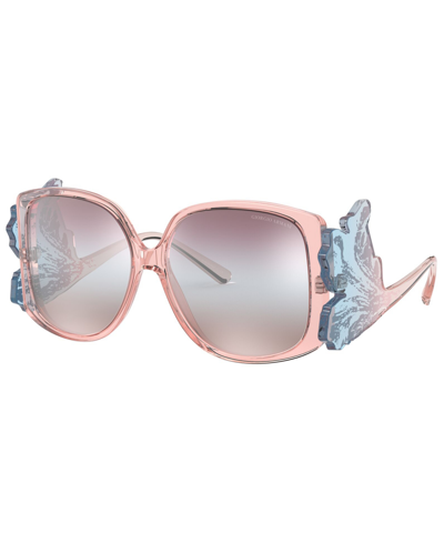 Giorgio Armani Women's Sunglasses In Pink,grad Pink Brown Mirror Sil Int