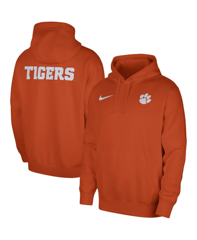 Nike Men's  Orange Clemson Tigers Club Pullover Hoodie
