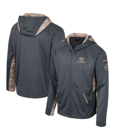Colosseum Men's  Charcoal Florida Gators Oht Military-inspired Appreciation Camo Raglan Full-zip Hood