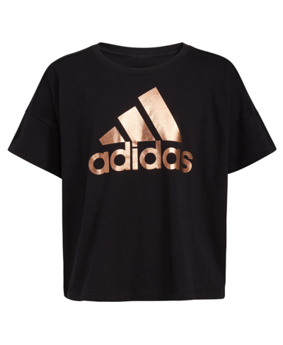 Adidas Originals Kids' Big Girls Short Sleeve Loose Box T-shirt In Black