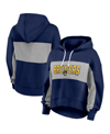 Fanatics Branded Navy Milwaukee Brewers Filled Stat Sheet Pullover Hoodie In Navy
