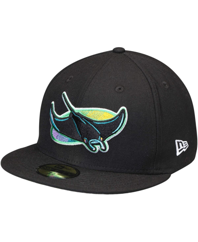 New Era Men's  Black Tampa Bay Rays Cooperstown Collection Wool 59fifty Fitted Hat