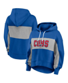 Fanatics Branded  Royal Buffalo Bills Filled Stat Sheet Lighweight Modest Crop Hoodie In Royal